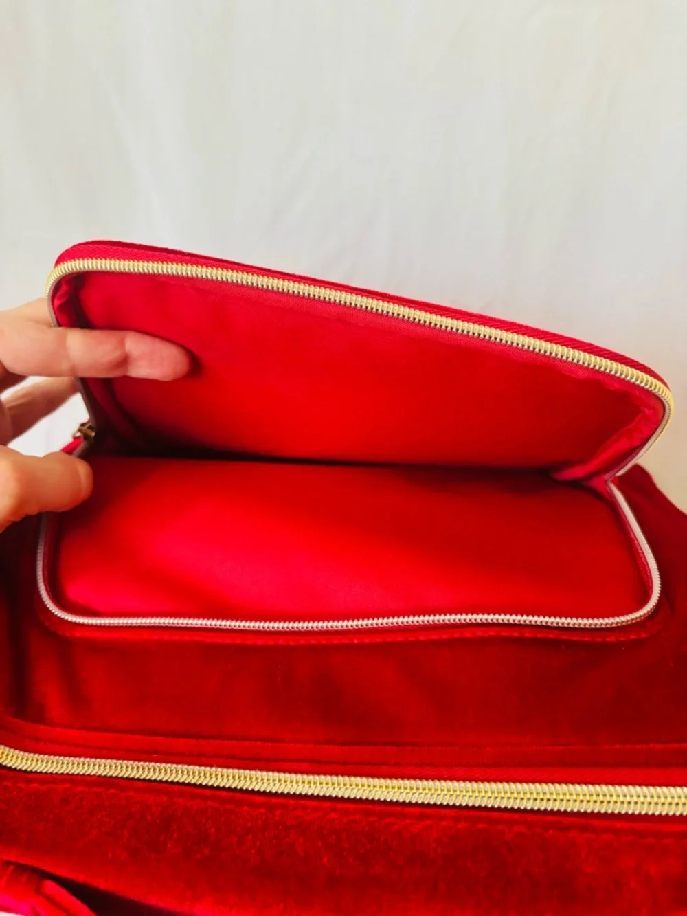 Wonder Woman inspired Red Stars Quilted Estée Lauder travel Bag
